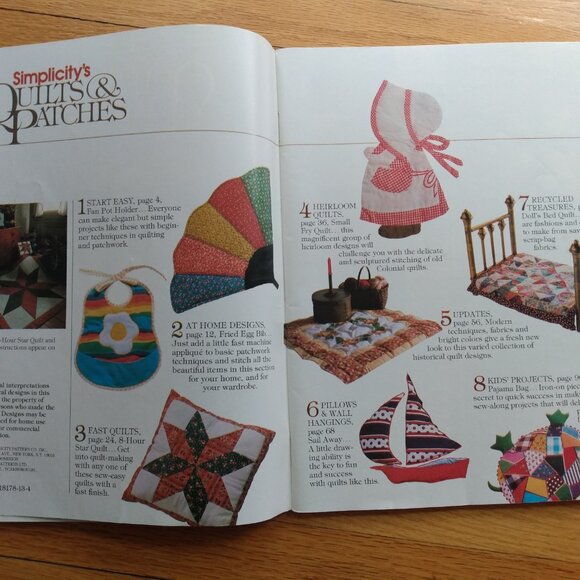 Vintage Quilts & Patches Quilting Sewing Pattern Book Simplicity Boho 70s Retro - Picture 4 of 11